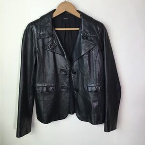 JOSEPH Black Leather Jacket